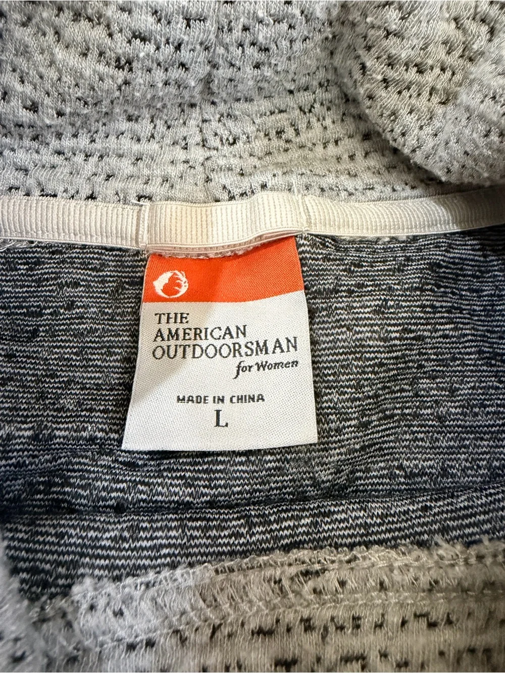 The American Outdoorsman Gray Jacquard Mock Neck Pullover Sweater Size L